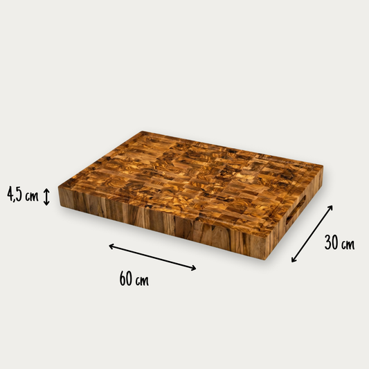 Oliven skærebræt endgrain 60x30cm