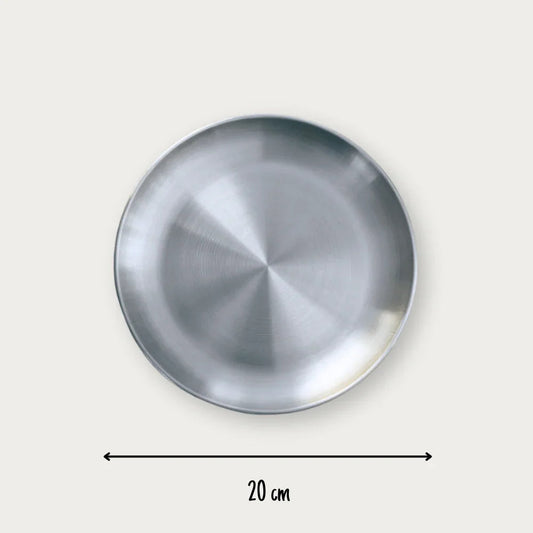 Tallerken i rustfrit stål 20cm - Mammu