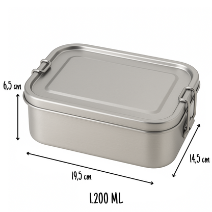 Madkasse i rustfrit stål 1.200ml - Emy Large