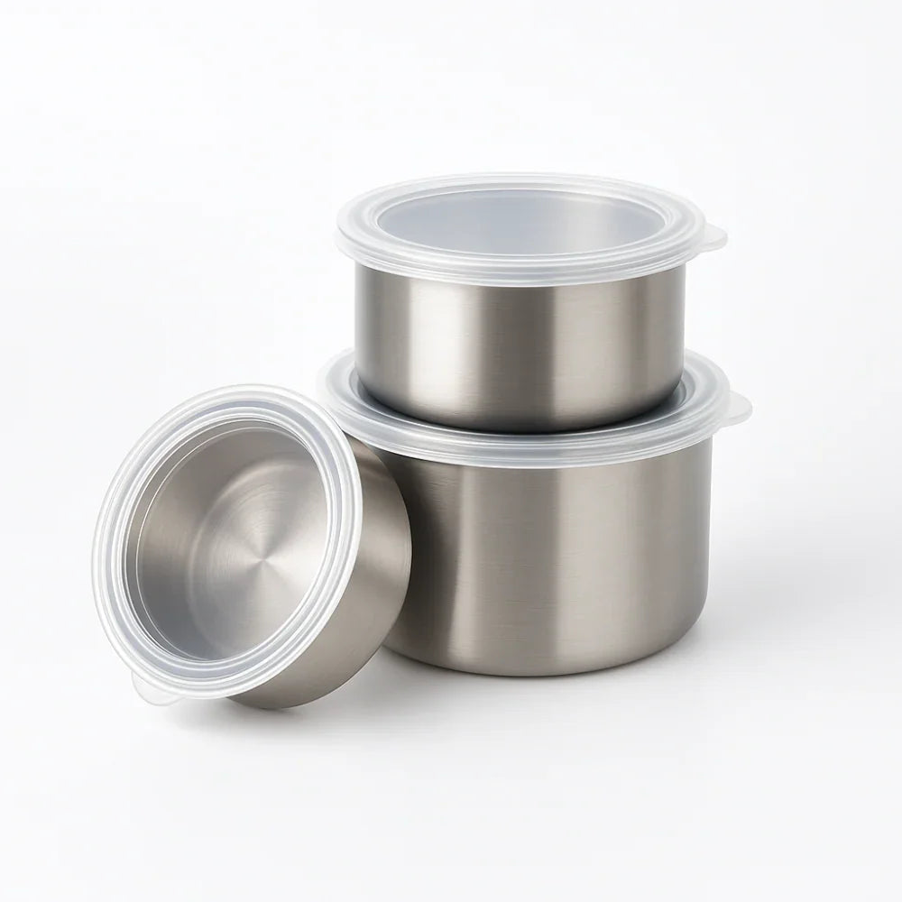 Bøtter i rustfrit stål med silikonelåg - Mammu