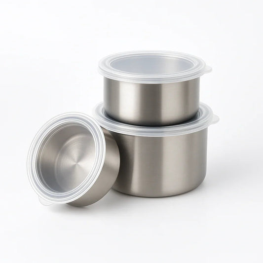 Bøtter i rustfrit stål med silikonelåg - Mammu