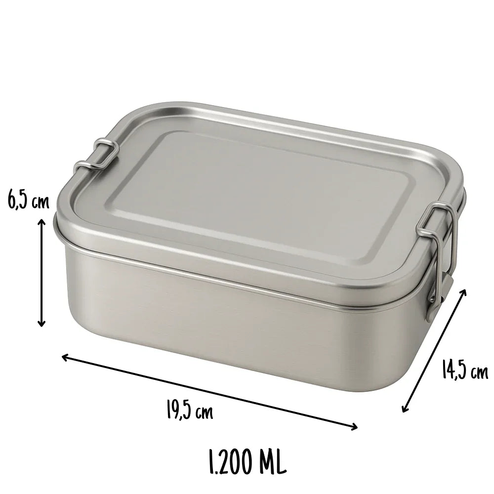 Madkasse i rustfrit stål 1.200ml - Large - Mammu