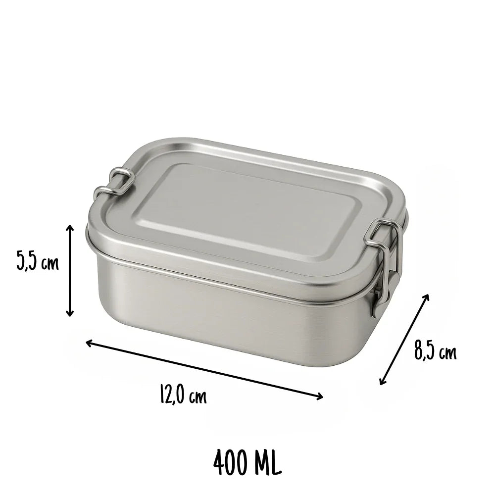 Madkasse i rustfrit stål 400ml - Small - Mammu