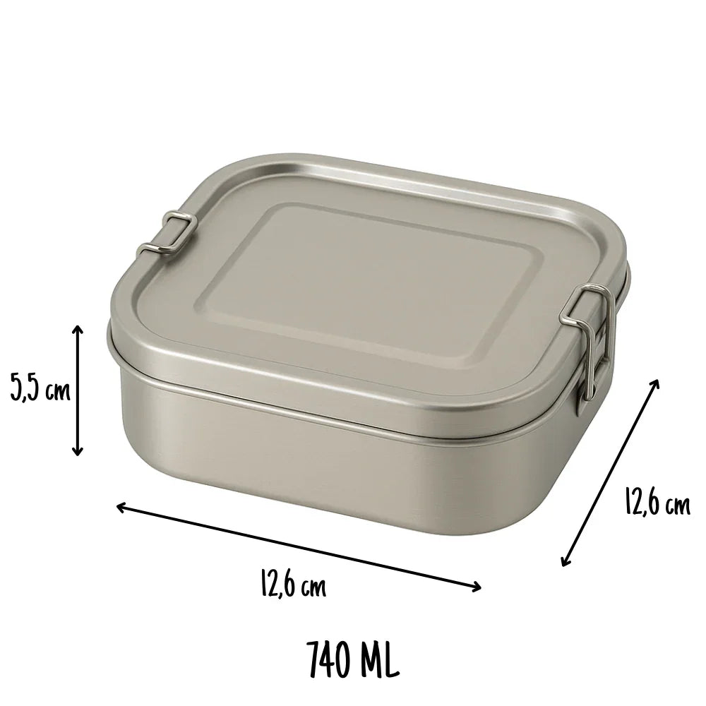 Madkasse i rustfrit stål 740ml - Sandwich box - Mammu