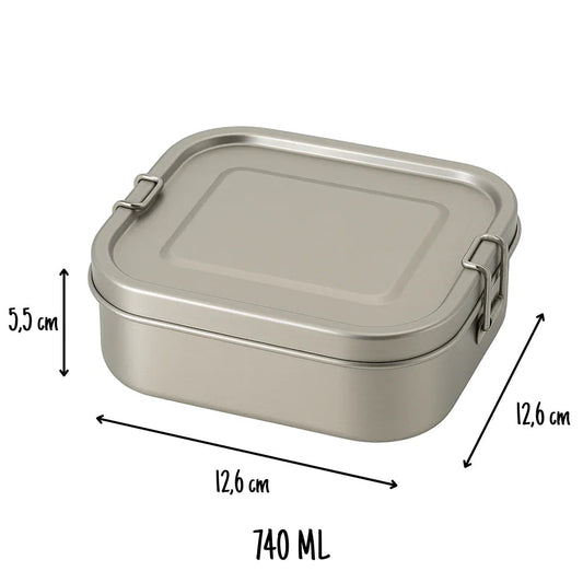 Madkasse i rustfrit stål 740ml - Sandwich box - Mammu