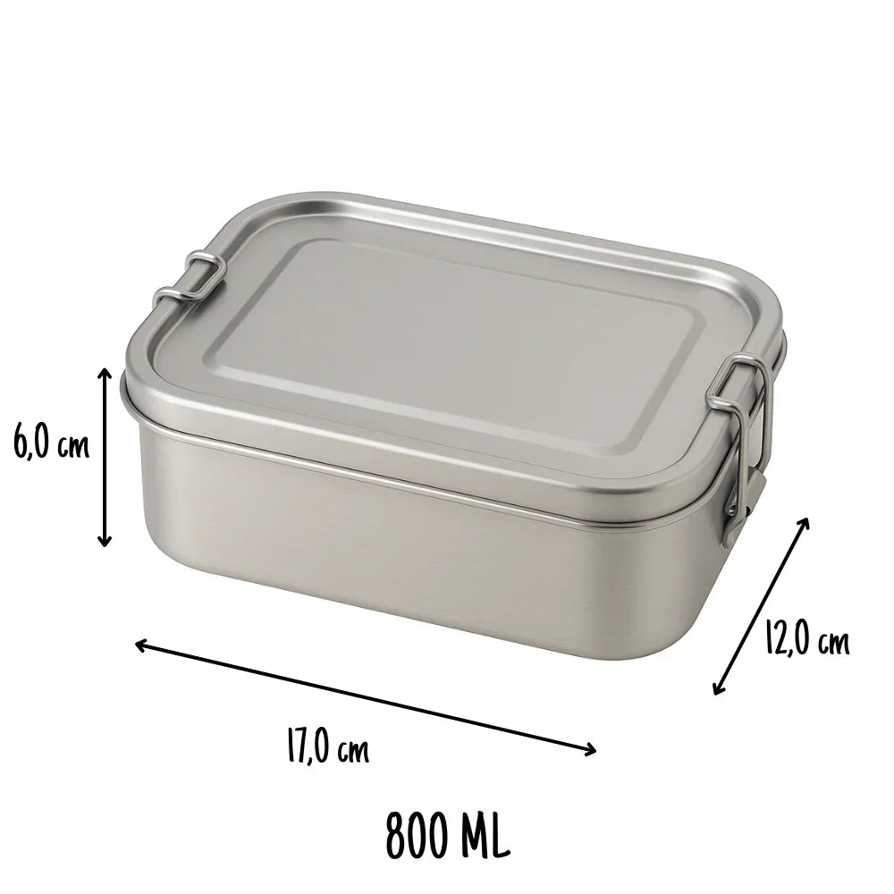 Madkasse i rustfrit stål 800ml - Medium - Mammu