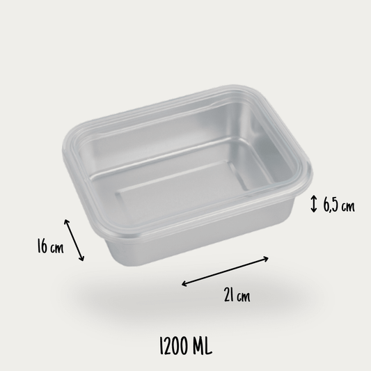 Opbevaringsboks 1200ml med silikonelåg - Mammu