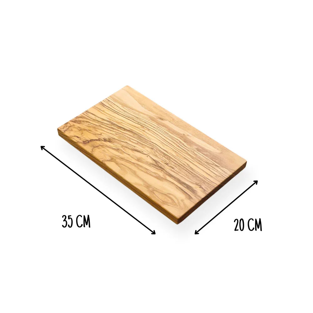 Smørebræt Square i oliventræ 35cm - Mammu